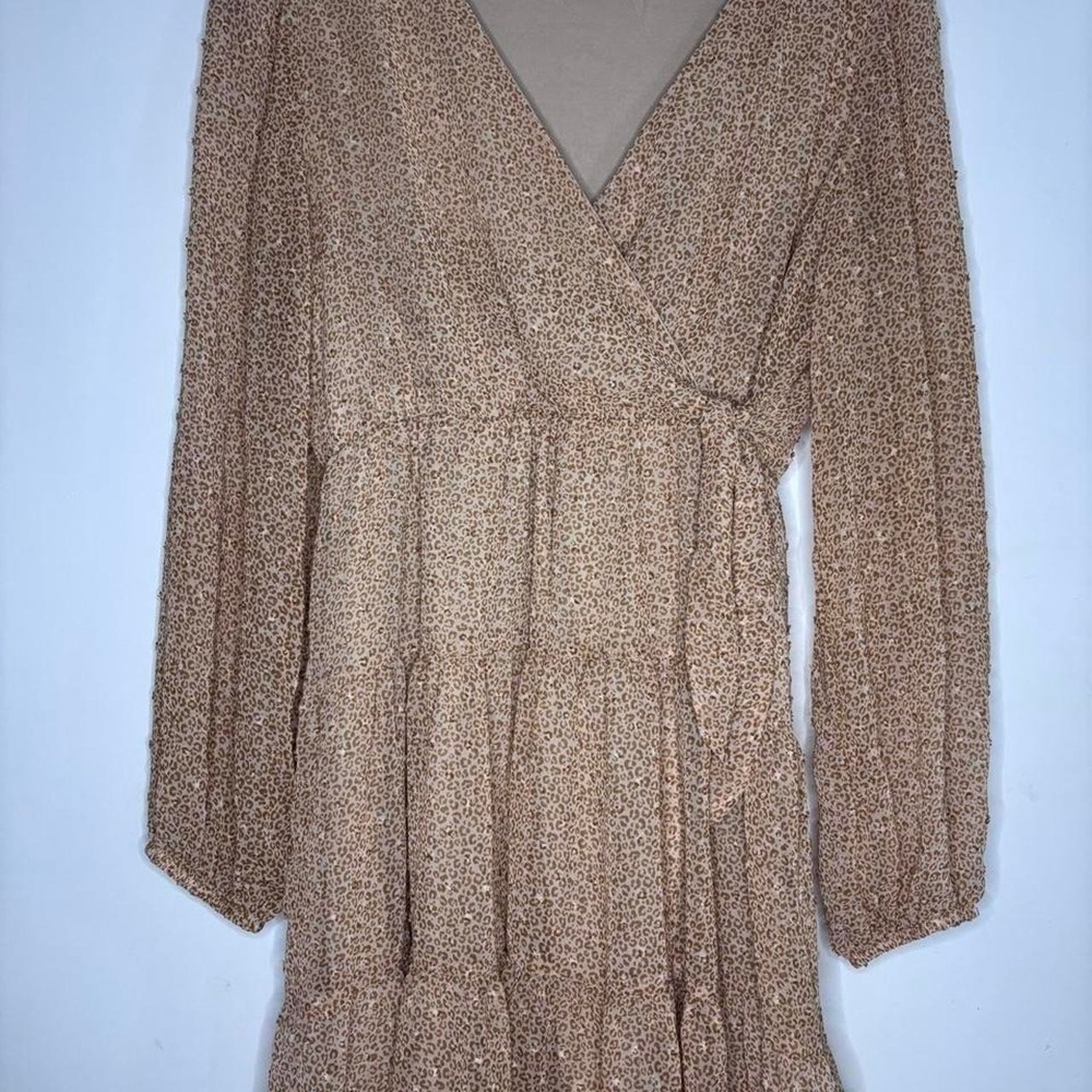 Alter'd State leopard print mini wrap dress